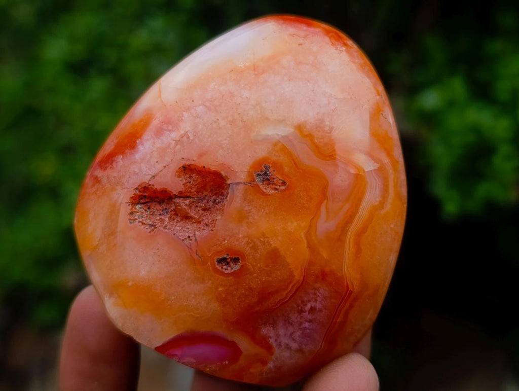 Polished Carnelian Agate Gemstone Standing Display Pieces x 4 From Madagascar