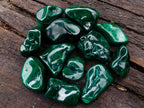 Polished and Natural Flower Banded Malachite Free Forms x 12 From Congo