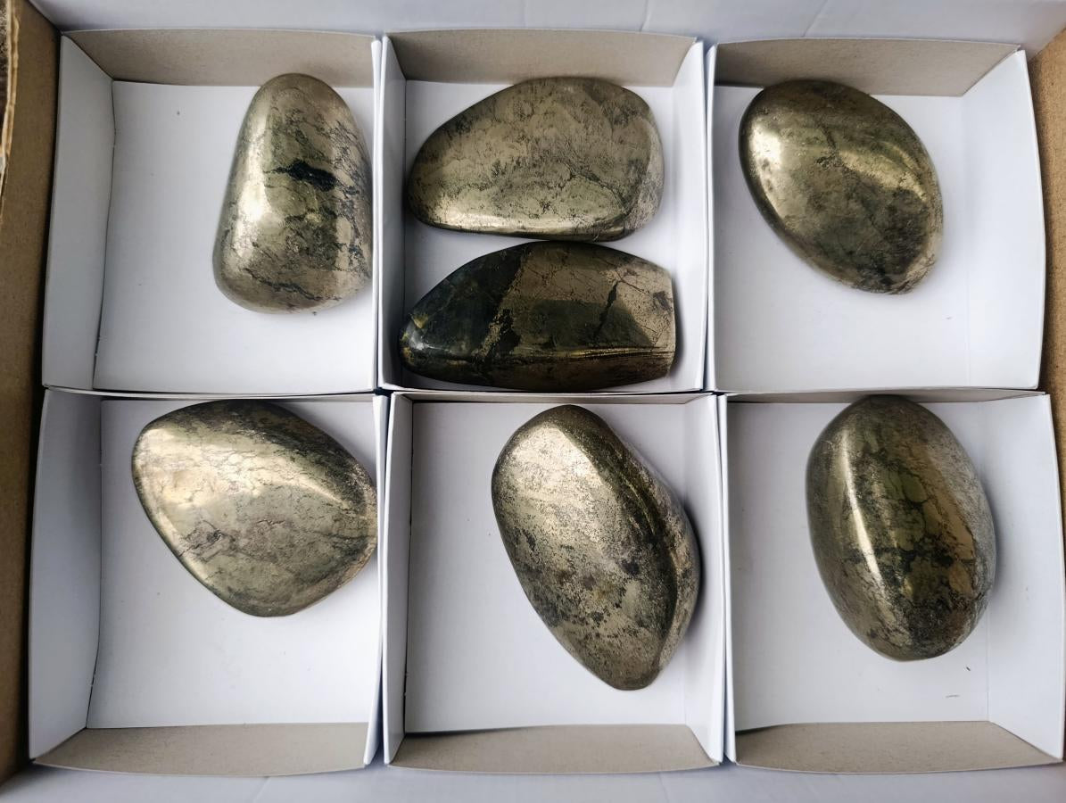 Polished Basalt Pharaoh Stone Free Forms x 7 From Iron Duke Mine, Zimbabwe