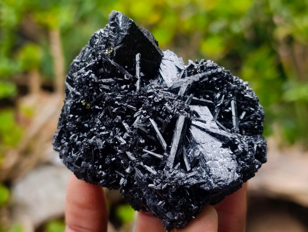 Natural Schorl Black Foitite Tourmaline Specimens with Muscovite Mica x 6 From Erongo, Namibia