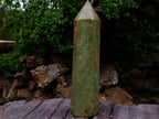 Polished Large Green Chrysoprase Tower x 1 From Ambatondrazaka, Madagascar