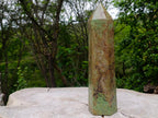 Polished Large Green Chrysoprase Tower x 1 From Ambatondrazaka, Madagascar