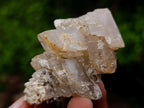 Natural Stacked Rhombohedral Calcite Specimens x 12 From Albert's Mountain, Lesotho