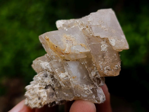 Natural Stacked Rhombohedral Calcite Specimens x 12 From Albert's Mountain, Lesotho