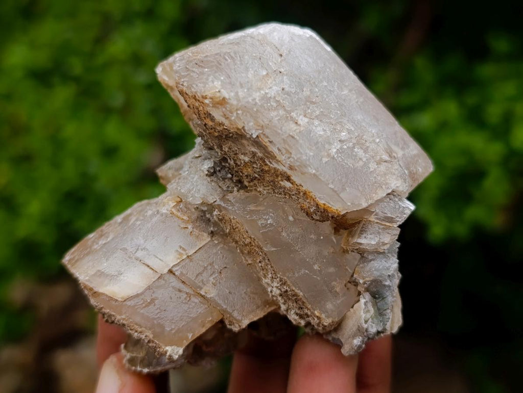 Natural Stacked Rhombohedral Calcite Specimens x 12 From Albert's Mountain, Lesotho