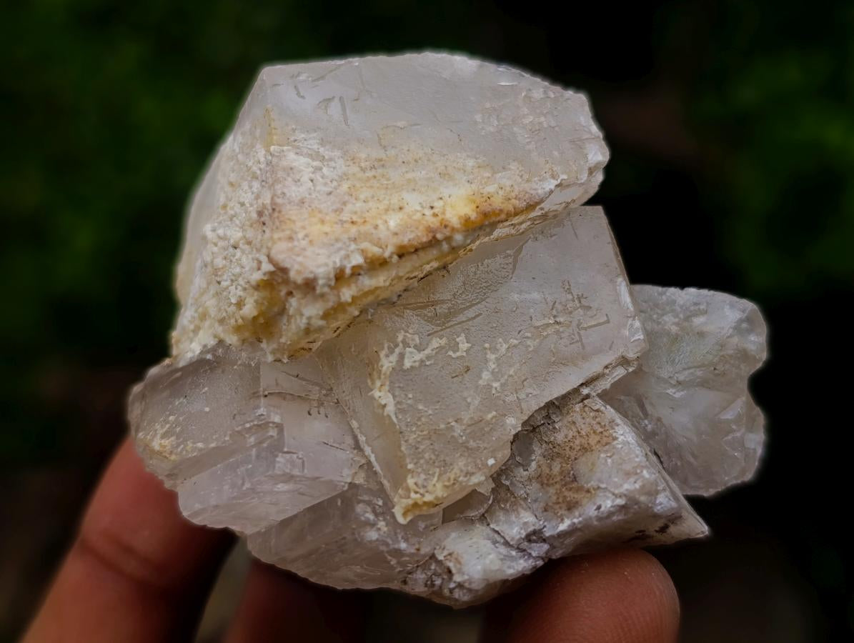 Natural Stacked Rhombohedral Calcite Specimens x 12 From Albert's Mountain, Lesotho
