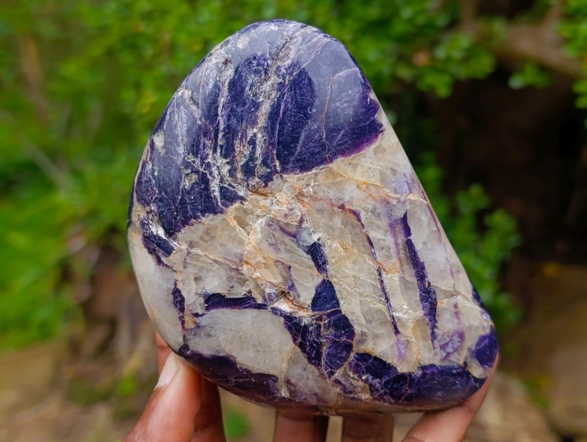 Polished Lepidolite Standing Display Pieces x 3 From Zimbabwe
