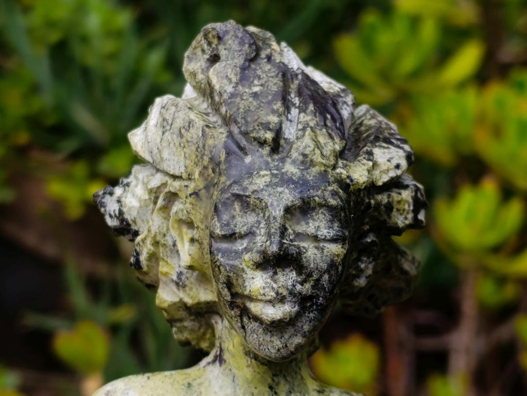 Hand Made Large Leopard Stone Mermaid Carving x 1 From Nyanga, Zimbabwe