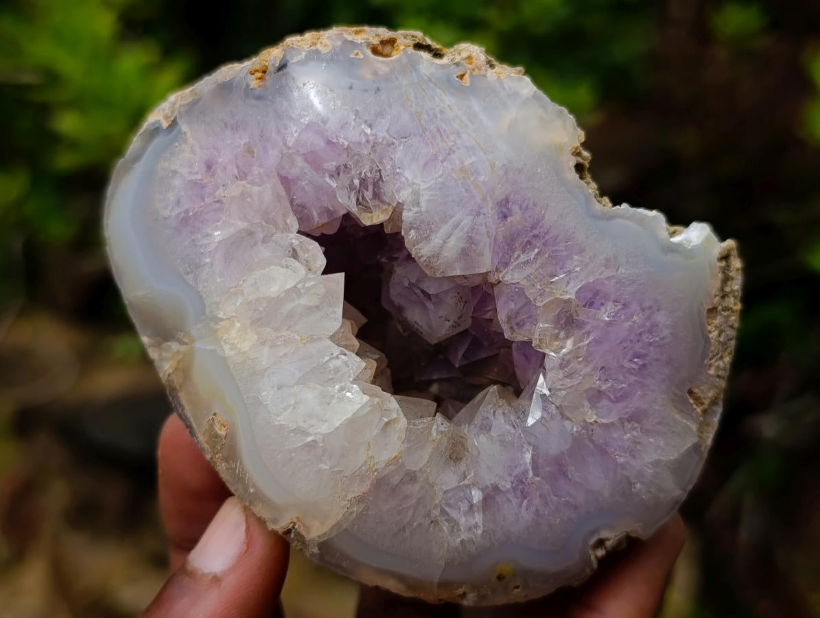 Polished and Natural Mix of Agate Amethyst Geodes x 6 From Maintirano, Madagascar