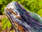 Polished and Natural Mix Watermelon Fluorite Slices x 3 From Uis, Namibia