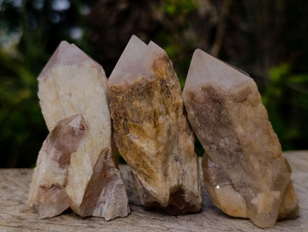 Natural Cascading Single Pineapple Quartz Crystals x 25 From Antsirabe, Madagascar