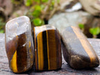 Polished Golden Tigers Eye Tumbled Free Forms x 35 From Prieska, South Africa