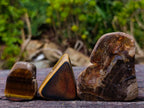 Polished Golden Tigers Eye Tumbled Free Forms x 35 From Prieska, South Africa