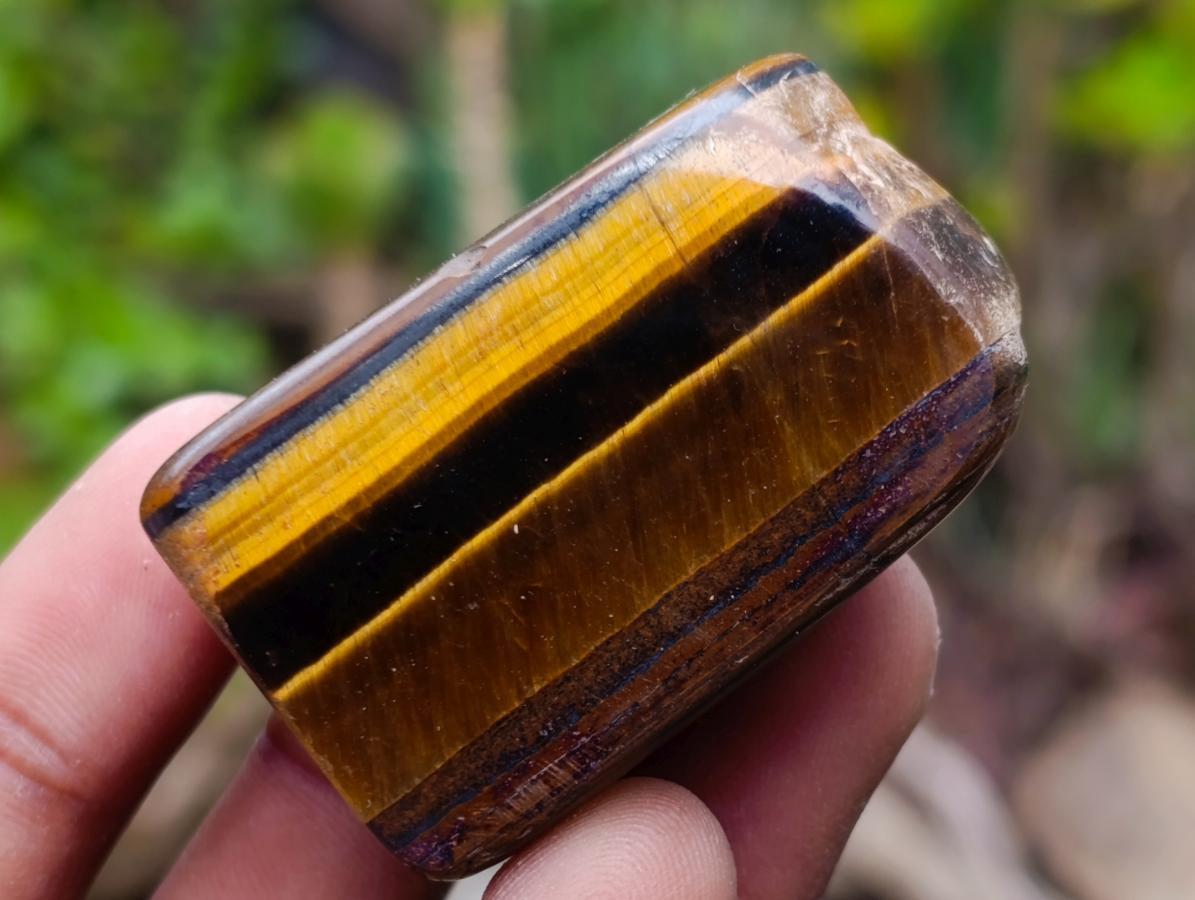 Polished Golden Tigers Eye Tumbled Free Forms x 35 From Prieska, South Africa