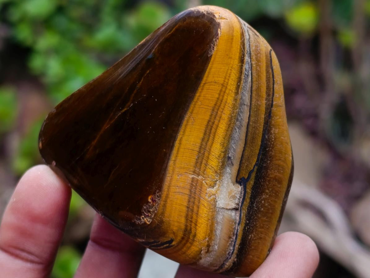 Polished Golden Tigers Eye Tumbled Free Forms x 35 From Prieska, South Africa