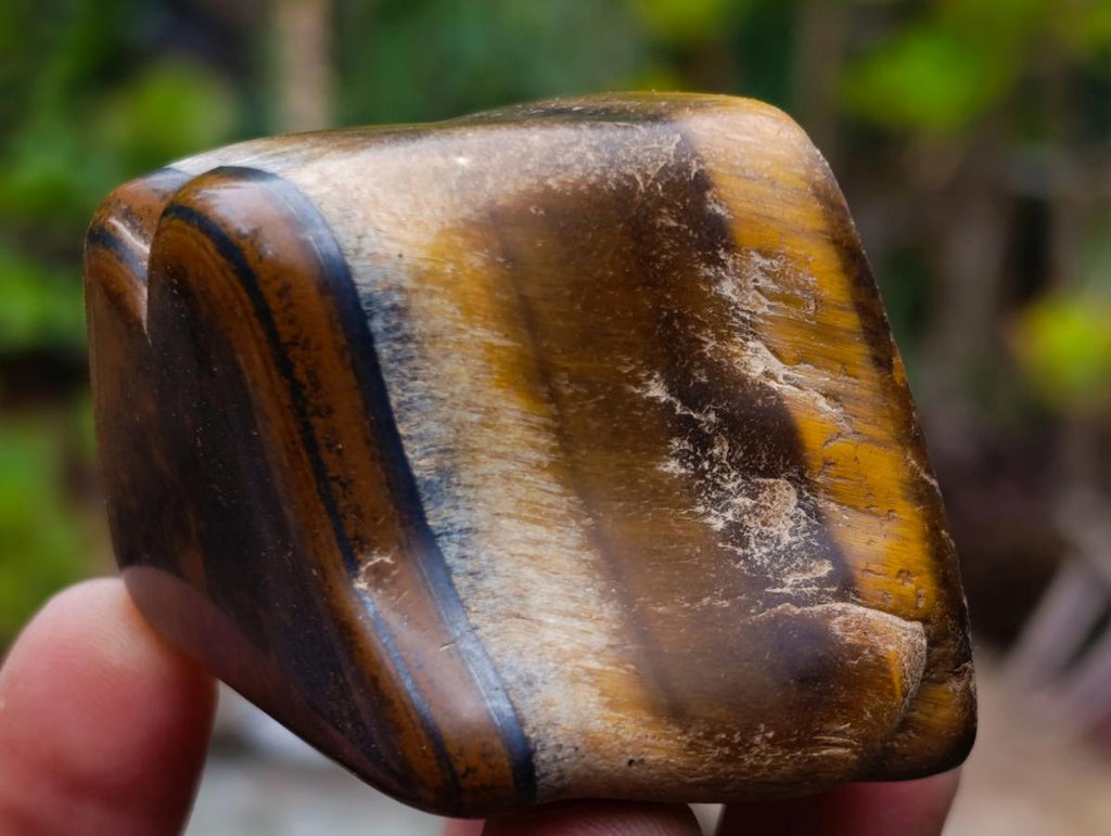 Polished Golden Tigers Eye Tumbled Free Forms x 35 From Prieska, South Africa