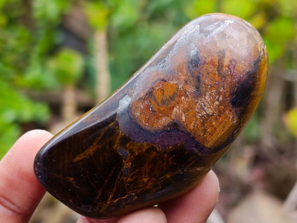 Polished Golden Tigers Eye Tumbled Free Forms x 35 From Prieska, South Africa