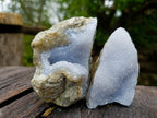 Natural Blue Lace Agate Geode Specimens x 12 From Nsanje, Malawi