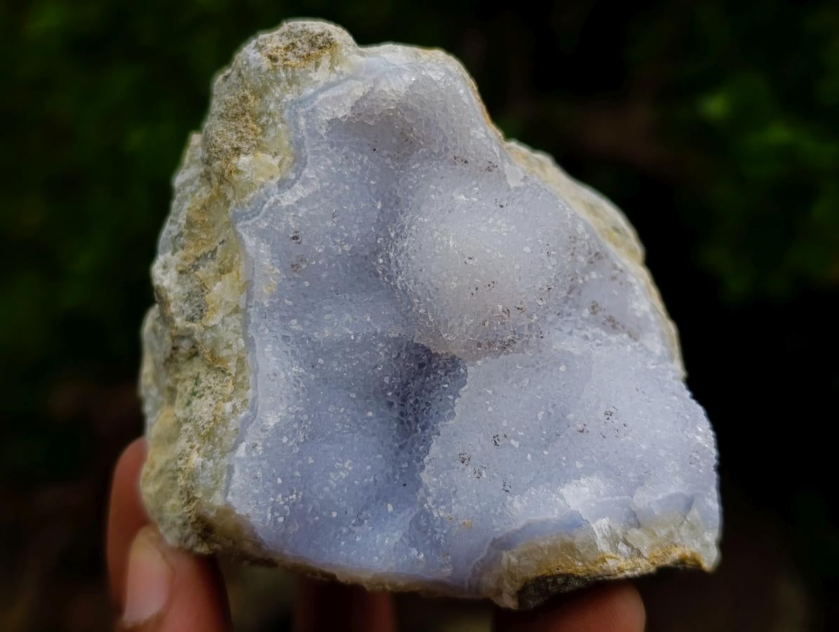 Natural Blue Lace Agate Geode Specimens x 12 From Nsanje, Malawi