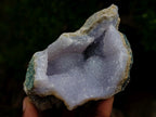 Natural Blue Lace Agate Geode Specimens x 12 From Nsanje, Malawi