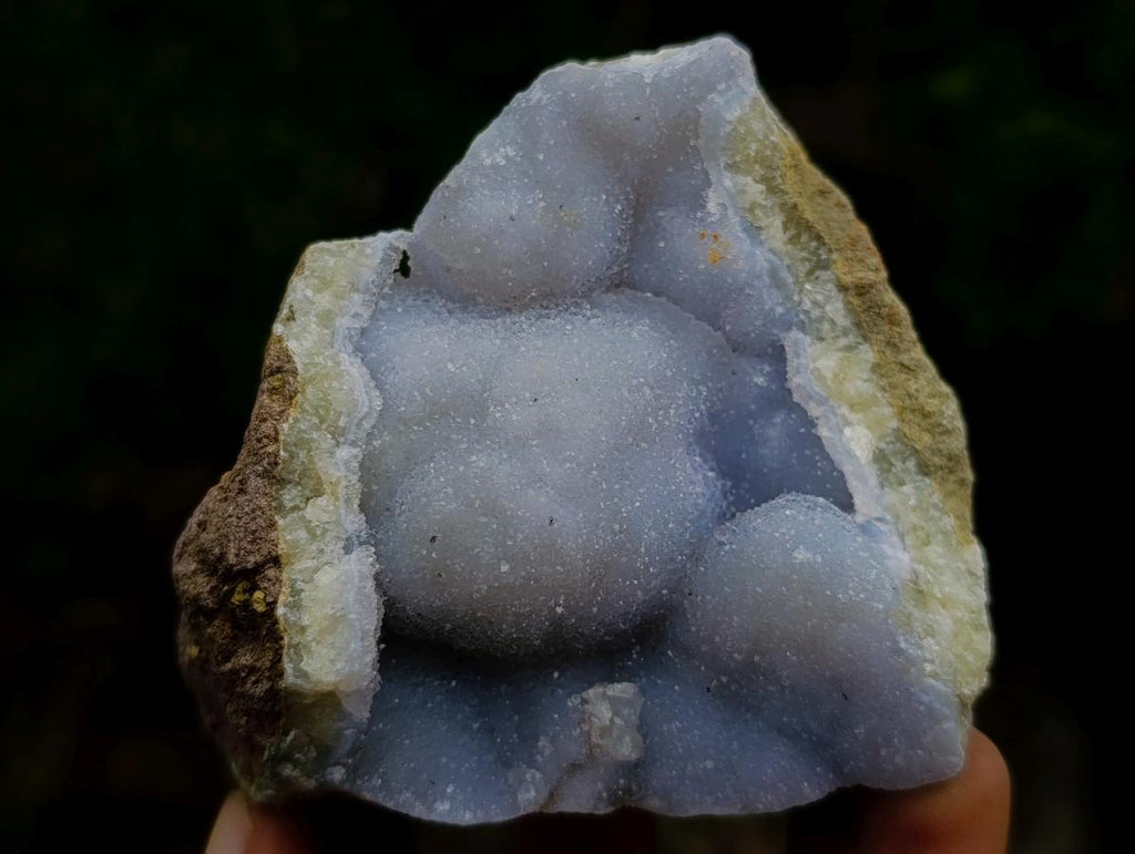 Natural Blue Lace Agate Geode Specimens x 12 From Nsanje, Malawi