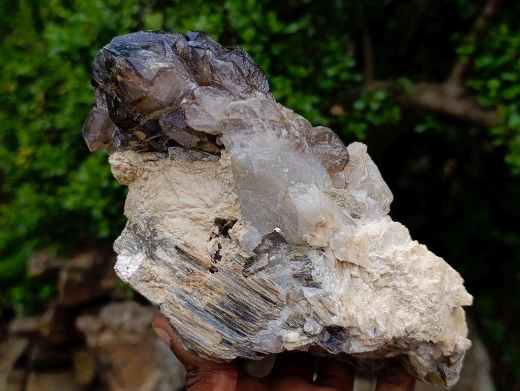 Natural Neuschwaben Farm Smokey Quartz Specimens x 3 From Neuschwaben, Namibia