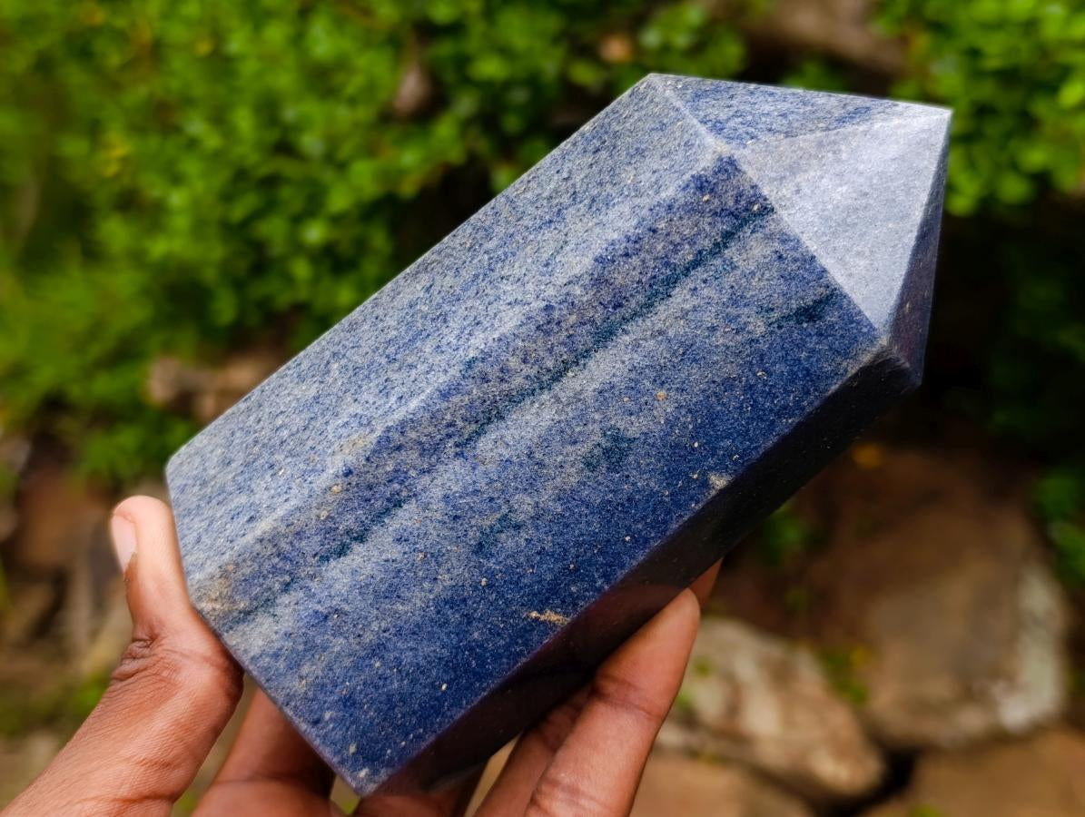 Polished Lazulite Display Crystals x 3 From Madagascar