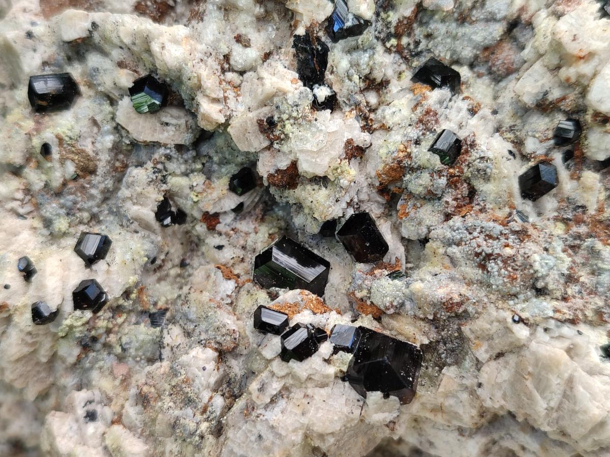 Natural Schorl Black Tourmaline Specimens with Associated Minerals x 3 From Erongo, Namibia