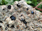 Natural Schorl Black Tourmaline Specimens with Associated Minerals x 3 From Erongo, Namibia