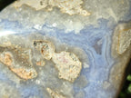 Polished and Natural Large Blue Lace Agate Standing Display Piece x 1 From Nsanje, Malawi