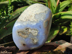 Polished and Natural Large Blue Lace Agate Standing Display Piece x 1 From Nsanje, Malawi