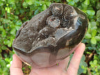 Polished and Natural Large Septerye Sauvage "Dragons Egg" Geode x 1 From Mahajanga, Madagascar