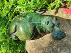 Hand Made Verdite Hippos Carvings x 2 From Zimbabwe