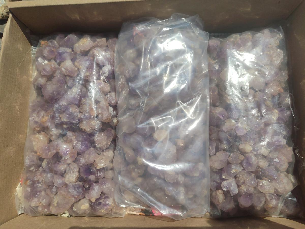 Natural Amethyst Crystal Bags of 1Kg Lots x 3 From Madagascar