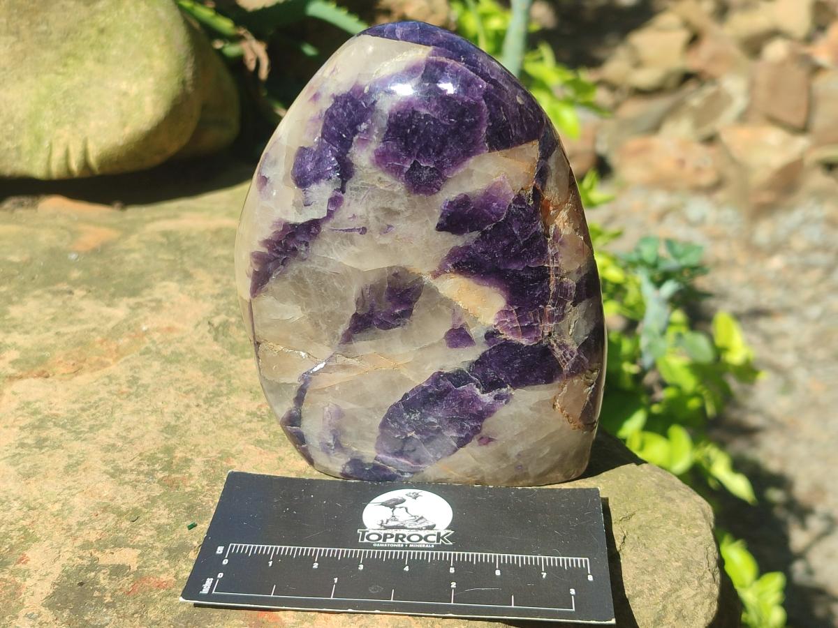 Polished Lepidolite Standing Display Pieces x 3 From Zimbabwe