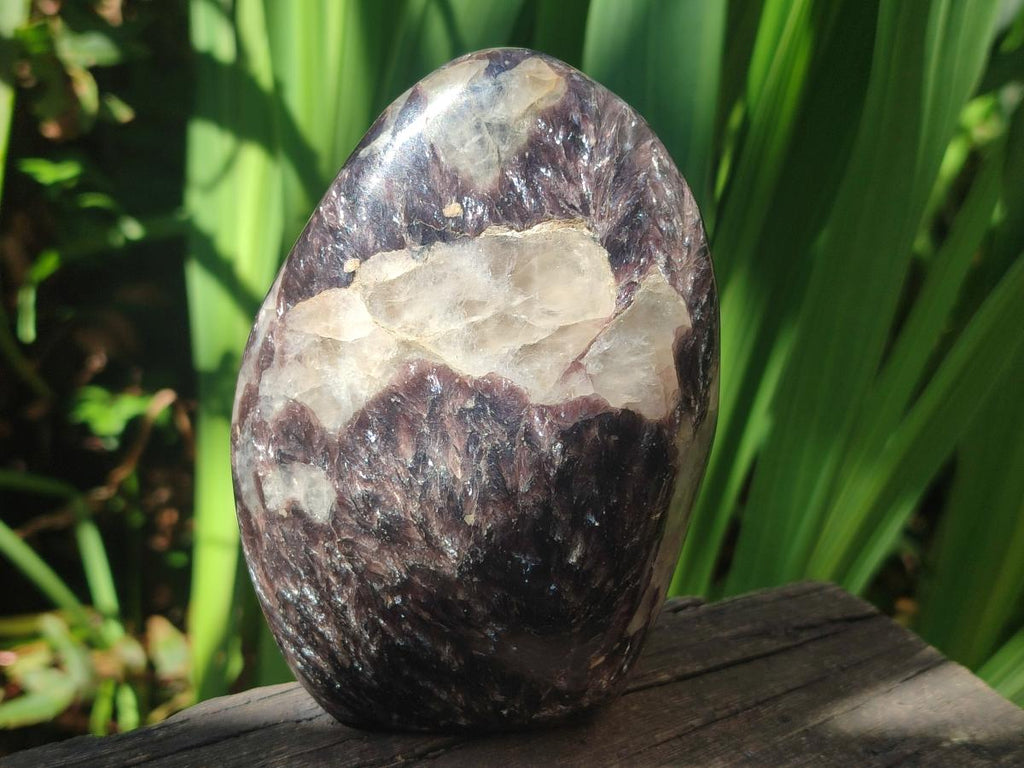 Polished Lepidolite Standing Display Pieces x 3 From Zimbabwe