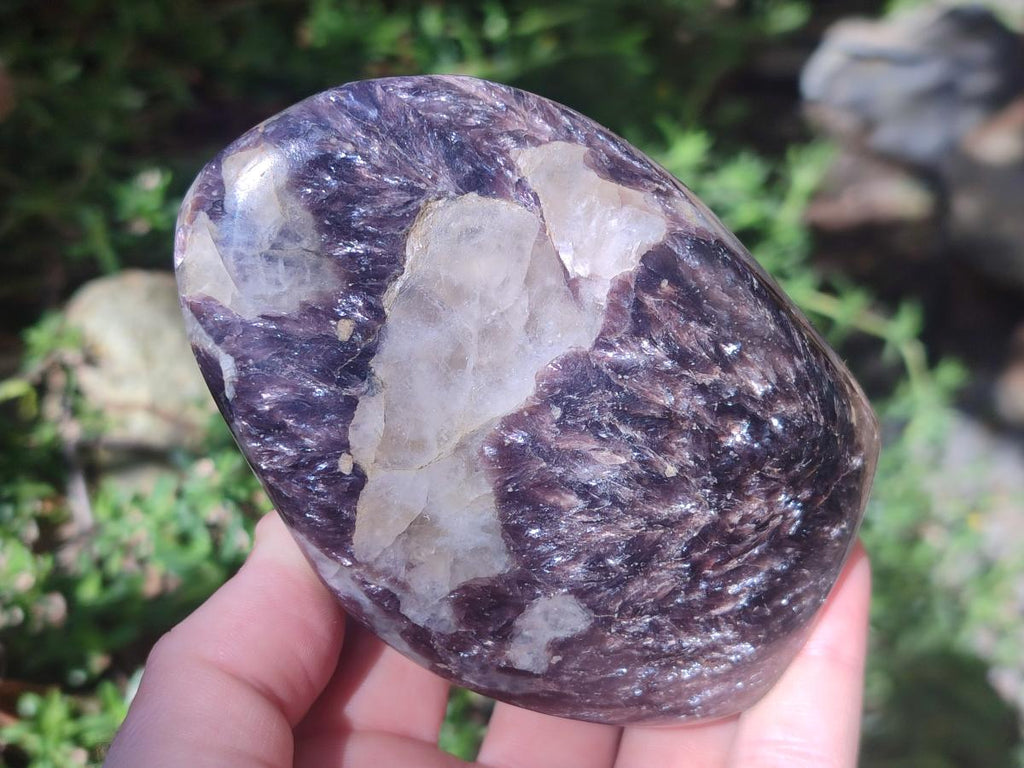 Polished Lepidolite Standing Display Pieces x 3 From Zimbabwe