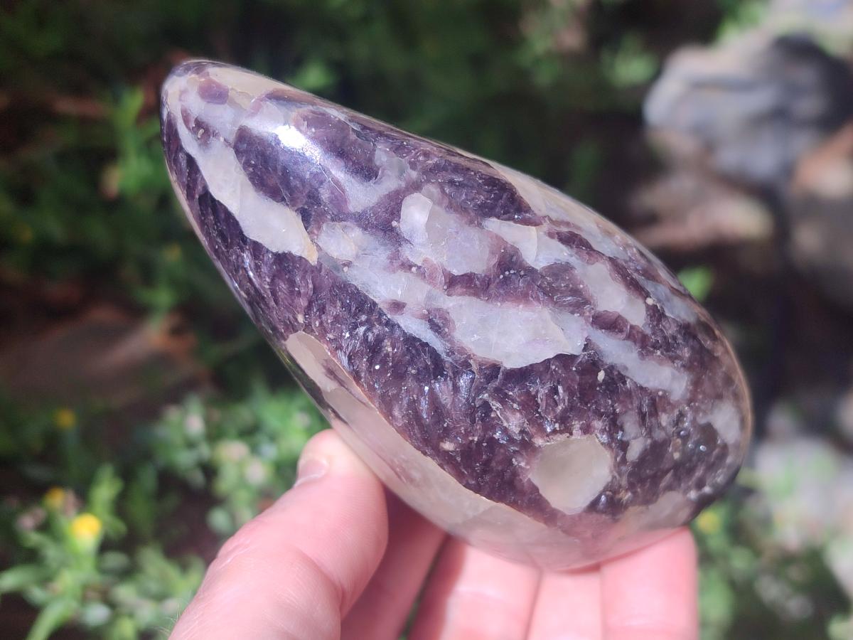 Polished Lepidolite Standing Display Pieces x 3 From Zimbabwe