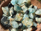 Natural Rare Aquamarine in Black Tourmaline Specimens x 1,4 kg Lot From Karibib, Namibia