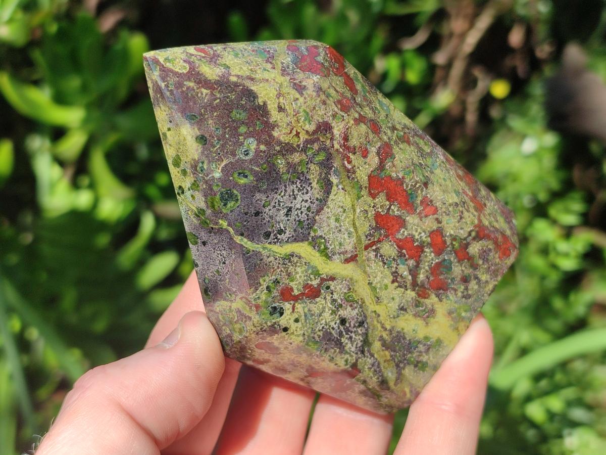 Polished Bastite Dragonsblood Stone Display Crystals x 3 From Tshipise, South Africa