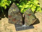 Polished Bastite Dragonsblood Stone Display Crystals x 3 From Tshipise, South Africa
