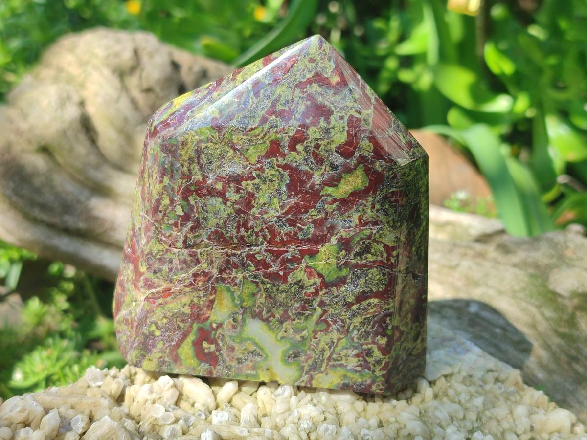 Polished Bastite Dragonsblood Stone Display Crystals x 3 From Tshipise, South Africa