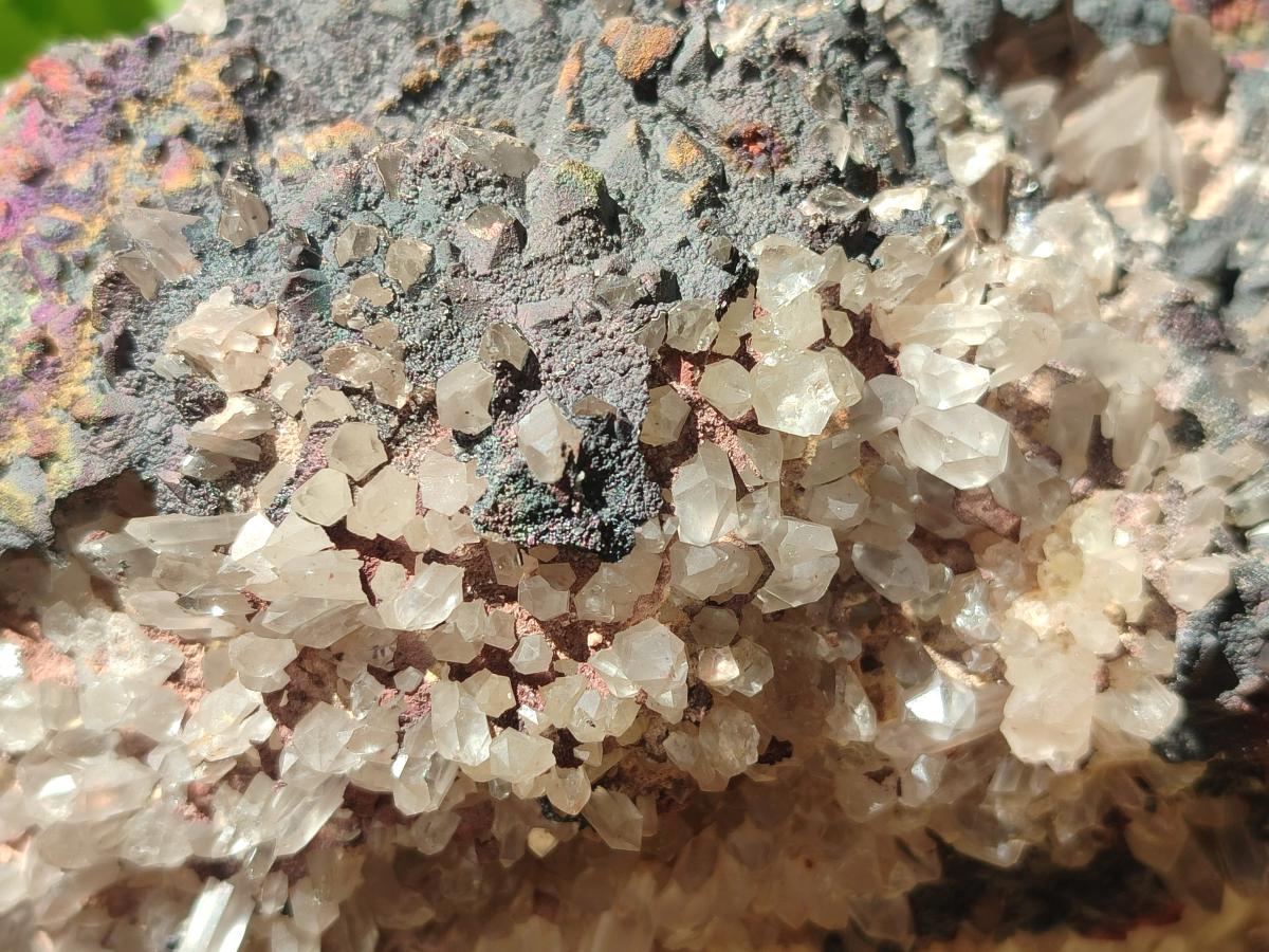 Natural Large Goethite Coated Blacknite Quartz Cluster x 1 From Madagascar