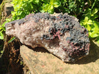 Natural Large Goethite Coated Blacknite Quartz Cluster x 1 From Madagascar