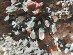 Natural Large Goethite Coated Blacknite Quartz Cluster x 1 From Madagascar