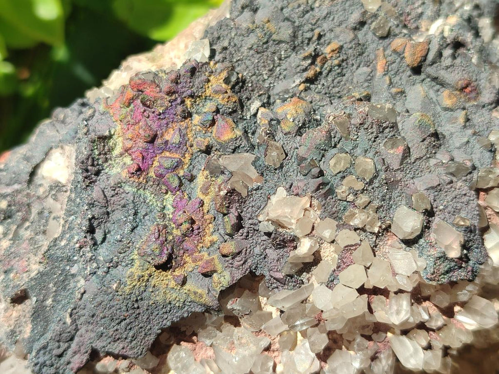 Natural Large Goethite Coated Blacknite Quartz Cluster x 1 From Madagascar