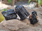 Natural Rough Black Tourmaline Crystals x 35 From Zambia