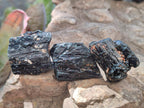 Natural Rough Black Tourmaline Crystals x 35 From Zambia
