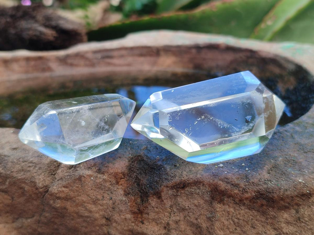 Polished Double Terminated Clear Quartz Crystals x 24 From Madagascar