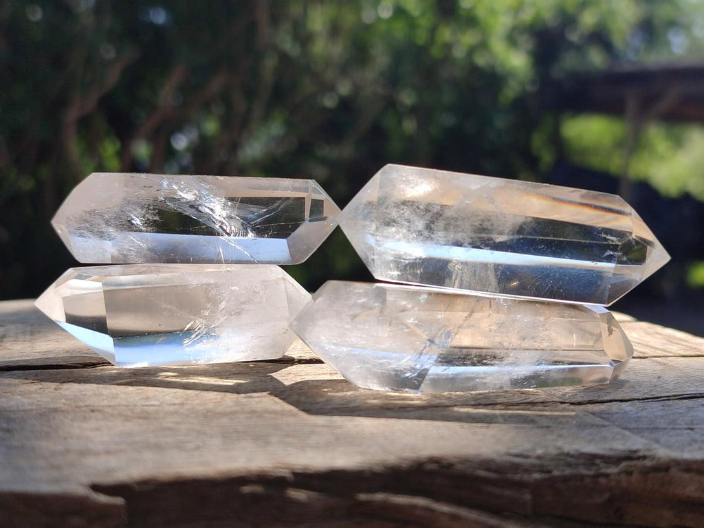Polished Double Terminated Clear Quartz Crystals x 24 From Madagascar